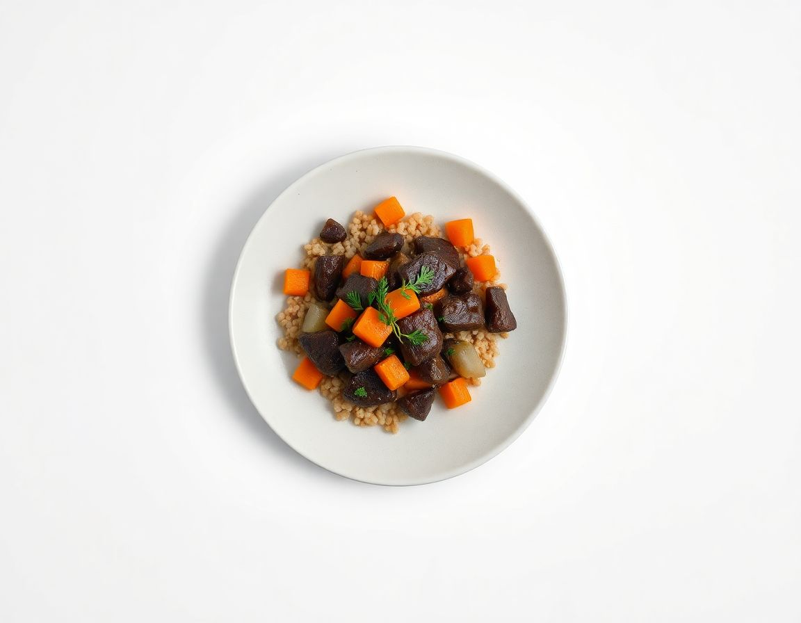 Говядина с гречкой и овощами