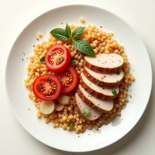 Индейка с гречкой и томатами