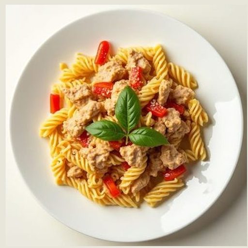Индейка с макаронами и перцем