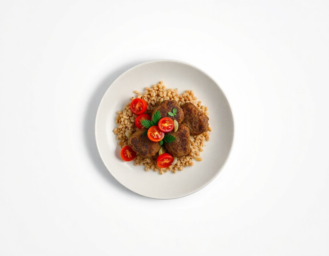 Котлеты с гречкой и томатами