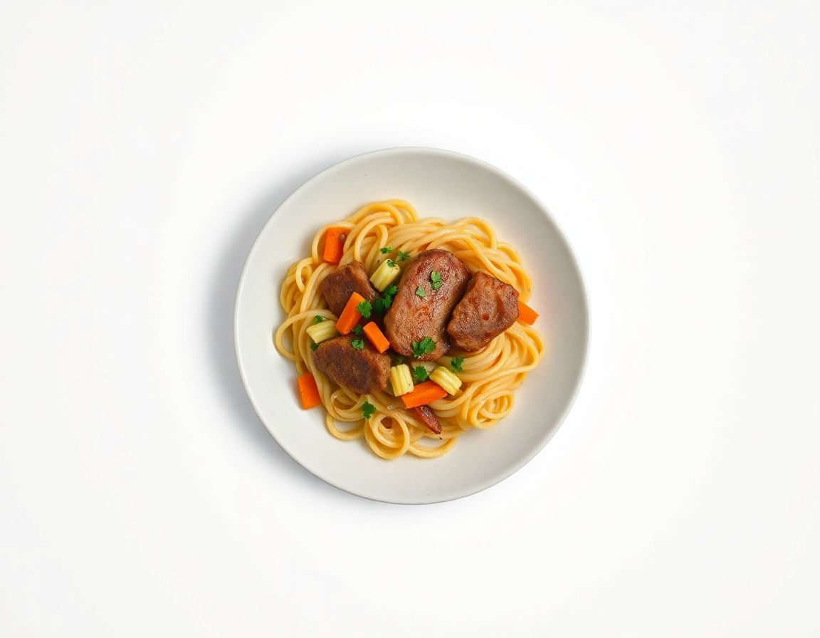 Котлеты с макаронами и овощами