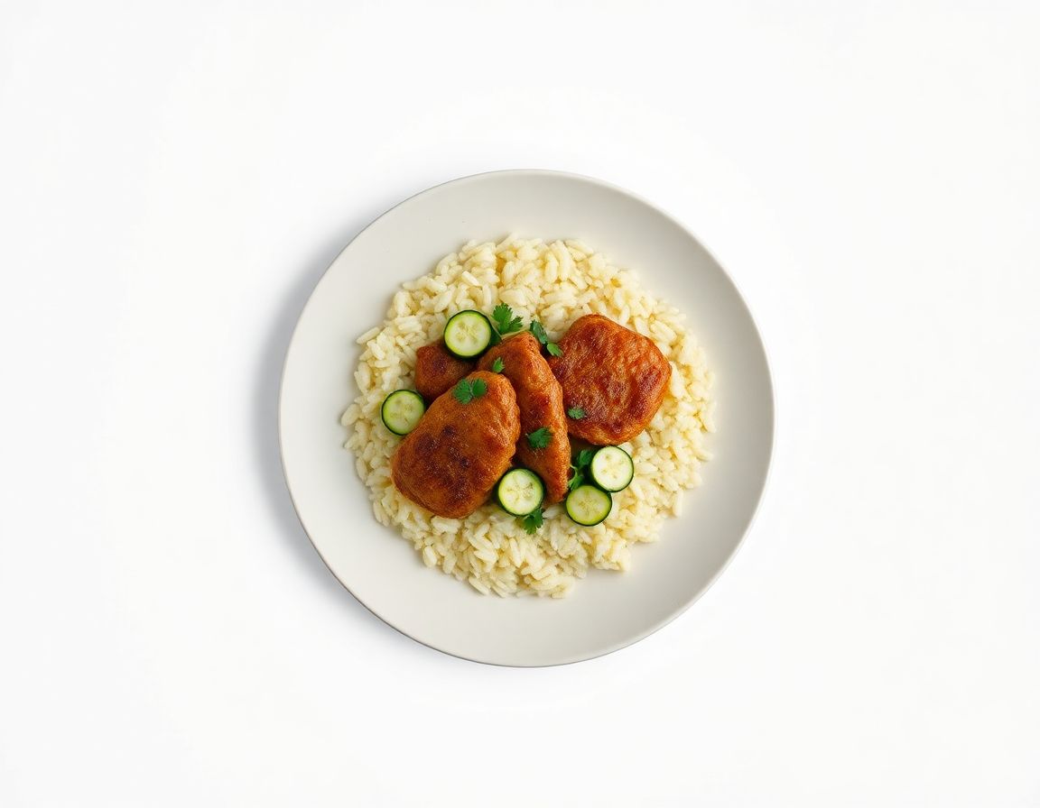 Котлеты с рисом и кабачком