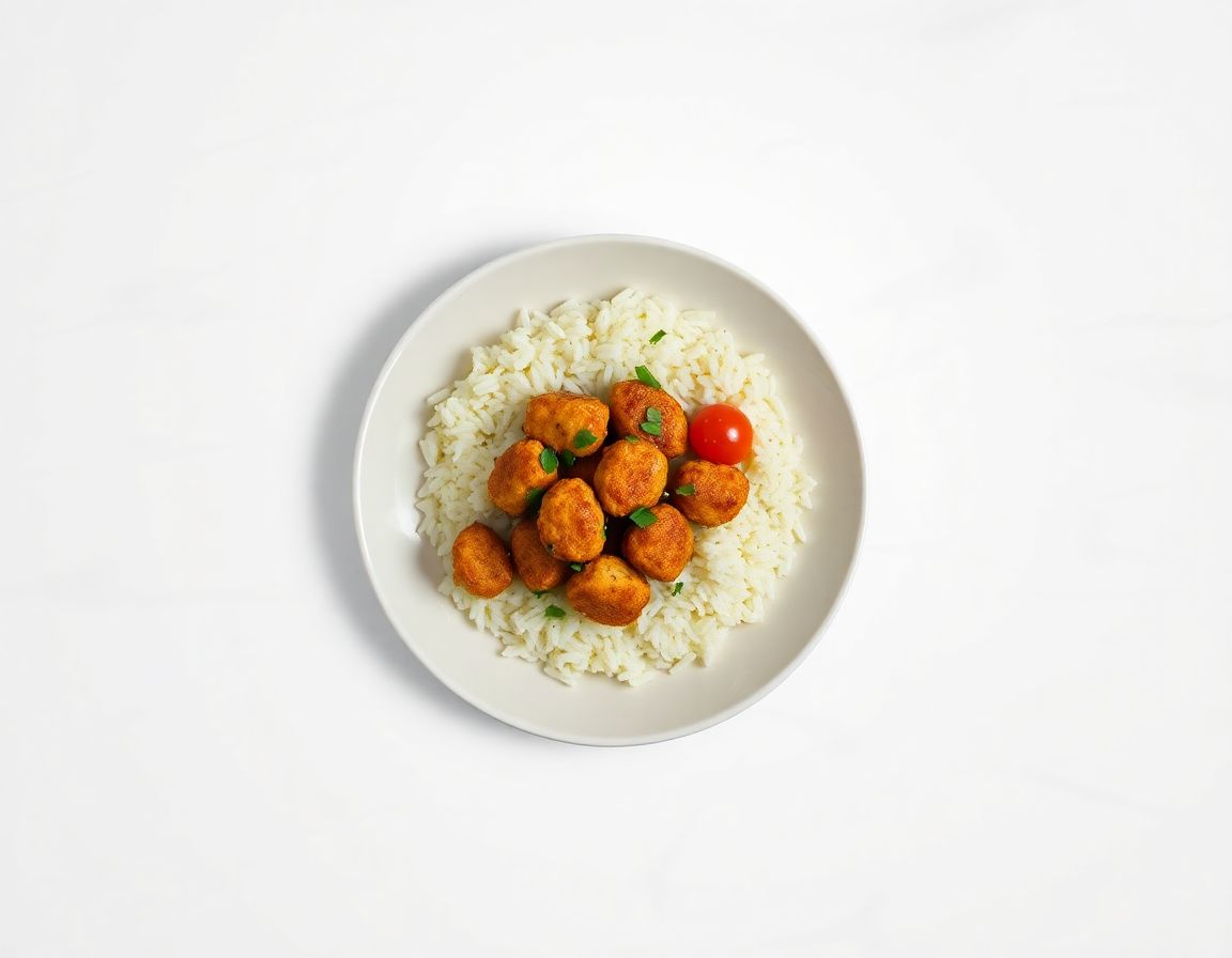 Куриные наггетсы с рисом