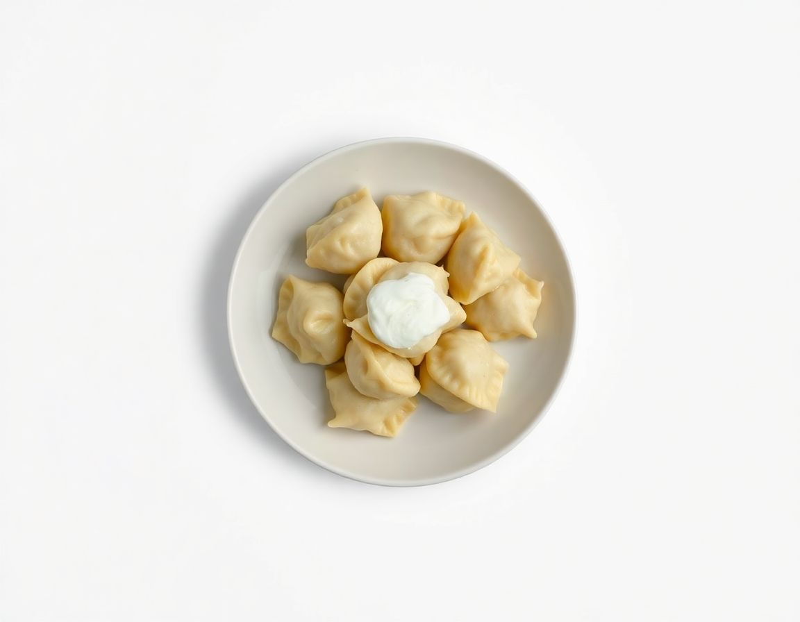 Куриные пельмени со сметаной