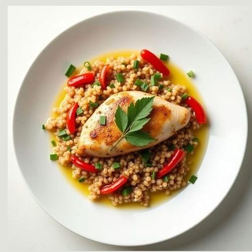 Курица с гречкой и перцем