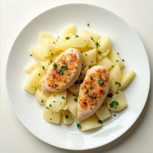 Курица с картофелем и капустой