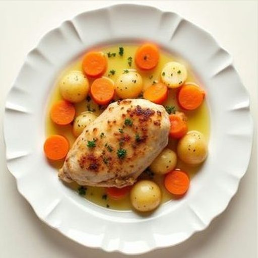 Курица с картофелем и морковью
