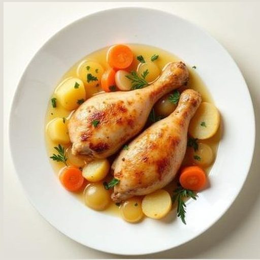 Курица с картофелем и овощами