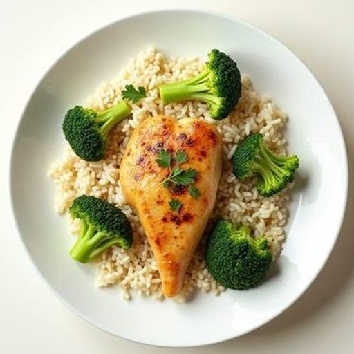 Курица с рисом и брокколи