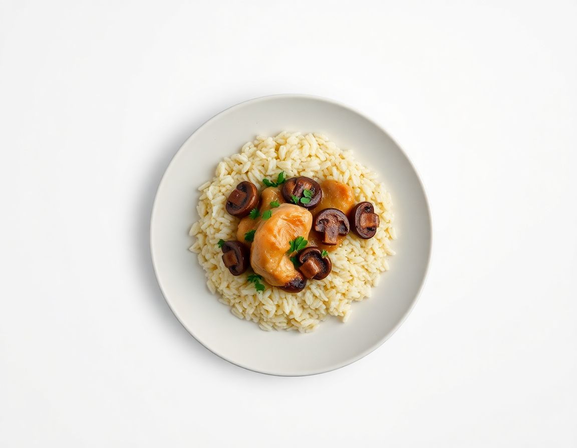 Курица с рисом и грибами