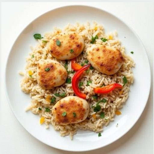 Курица с рисом и перцем