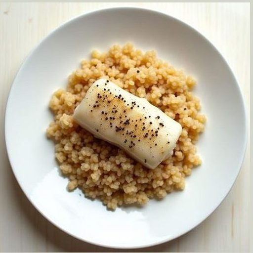Минтай с гречкой