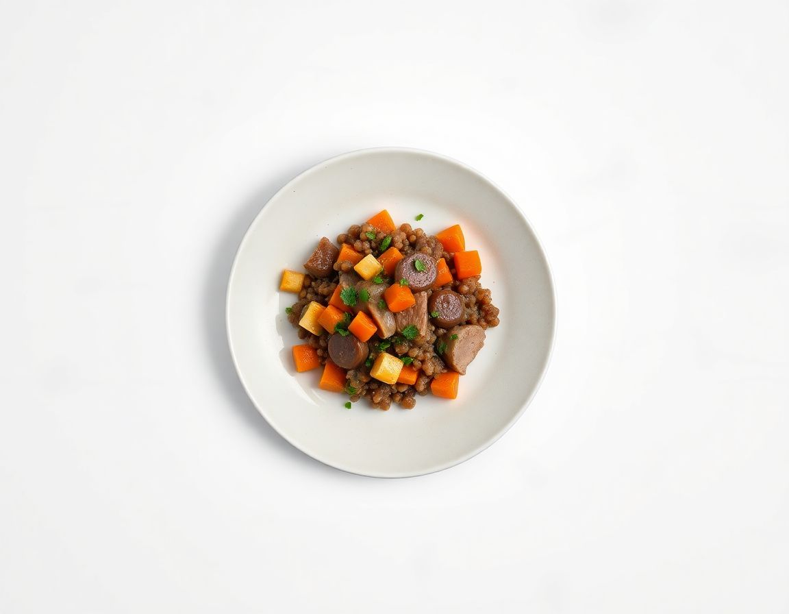 Свинина с гречкой и овощами
