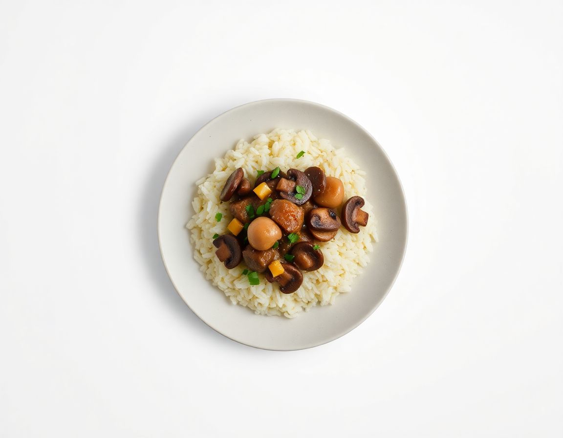 Свинина с рисом и грибами
