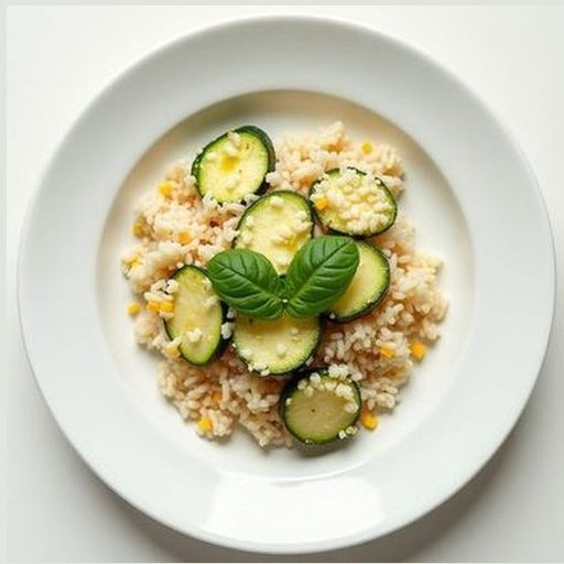 Тунец с рисом и кабачком