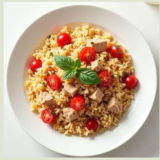 Тунец с рисом и томатом